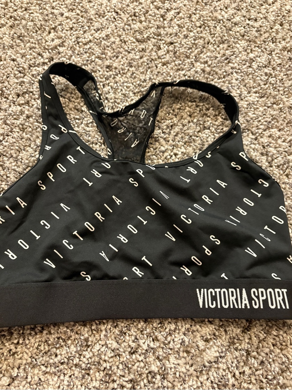 Victoria’s Secret Black Logo Racerback Sports Bra